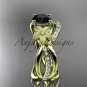 14k yellow gold diamond engagement set with a Black Diamond center stone ADLR90S