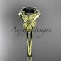 14kt yellow gold diamond engagement ring with a Black Diamond center stone ADLR91