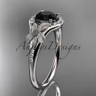 Platinum diamond engagement ring with a Black Diamond center stone ADLR91
