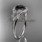 Platinum diamond engagement ring with a Black Diamond center stone ADLR91