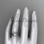 14kt white gold diamond unique engagement ring, wedding ring ADER154