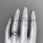 14kt rose gold diamond unique engagement ring, wedding ring ADER154