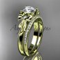 14kt yellow gold diamond unique engagement set, wedding ring ADER154S