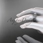 Platinum diamond unique engagement set, wedding ring ADER154S