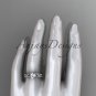 Platinum unique engagement set, wedding ring with a  Moissanite center stone ADLR387S