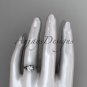 14kt white gold diamond celtic trinity knot wedding ring, engagement ring CT7240