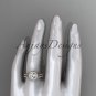 14kt rose gold diamond floral wedding set, engagement ring ADLR101S