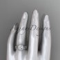 Platinum diamond floral wedding set, engagement ring ADLR101S