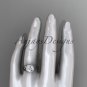 14kt white gold diamond unique engagement set, wedding ring ADER157S
