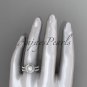 14k white gold diamond pearl vine and leaf engagement set AP106S