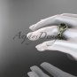 14kt yellow gold diamond engagement ring with a Black Diamond center stone ADLR244