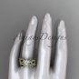 14kt  yellow gold floral diamond engagement ring and double matching band ADLR270S