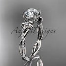 14kt white gold flower diamond wedding ring, engagement ring ADLR388