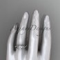 Platinum  diamond engagement ring with a "Forever One" Moissanite center stone ADLR388