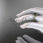 14kt yellow gold leaf diamond  engagement ring with a Black Diamond center stone ADLR385