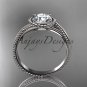 14kt white gold wedding ring, engagement ring ADLR389