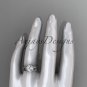 Platinum wedding ring, engagement set with a "Forever One" Moissanite center stone ADLR389S