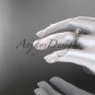 14kt rose gold diamond celtic trinity knot wedding ring, engagement ring CT7391