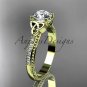 14kt yellow gold diamond celtic trinity knot wedding ring, engagement ring CT7391