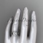 14kt white gold diamond celtic trinity knot wedding ring, engagement ring CT7393