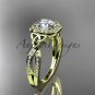 14kt yellow gold diamond celtic trinity knot wedding ring, engagement ring CT7393