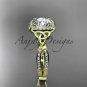 14kt yellow gold diamond celtic trinity knot wedding ring, engagement ring CT7393