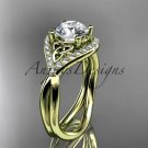 14kt yelow gold diamond celtic trinity knot wedding ring, engagement ring CT7390
