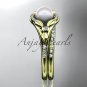 14kt yellow gold diamond floral wedding ring, engagement set AP126S