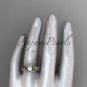 14kt yellow gold diamond floral wedding ring, engagement set AP126S