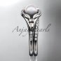 Platinum diamond floral wedding ring, engagement set AP126S
