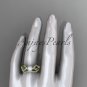 14k yellow gold diamond pearl leaf engagement set AP68S