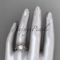14kt rose gold diamond pearl unique engagement set AP326S