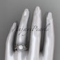 Platinum diamond pearl unique engagement set AP326S