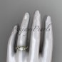 14k yellow gold diamond pearl flower engagement ring AP388