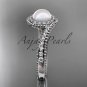 14kt white gold diamond wedding ring, engagement ring AP379