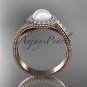 14kt rose gold diamond wedding ring, engagement ring AP379
