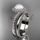 Platinum  diamond wedding ring, engagement set AP379S