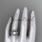 Platinum diamond leaf and flower wedding ring, engagement ring AP244