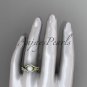 14k yellow gold diamond pearl leaf engagement set AP334S