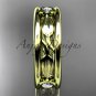 14kt yellow gold diamond leaf wedding band, engagement ring ADLR401B