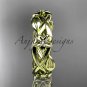 14kt yellow gold diamond leaf and flower wedding band, engagement ring ADLR402B