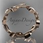 14k rose gold leaf and vineengagement ring ADLR4G