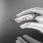 14kt yellow gold diamond floral  engagement ring with a Black Diamond center stone ADLR126