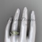 14k yelllow gold diamond leaf and vine engagement set with a Moissanite center stone ADLR317S