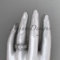 Platinum  diamond floral engagement ring with a "Forever One" Moissanite center stone ADLR127