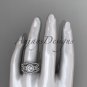 Platinum diamond floral wedding ring, engagement ring ADLR127