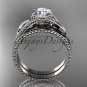 Unique 14kt white gold engagement set ADLR322S