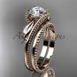 Unique 14kt rose gold engagement set ADLR322S
