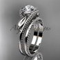 Unique platinum engagement set ADLR322S