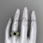 14kt yellow gold diamond floral engagement ring with a Black Diamond center stone ADLR127